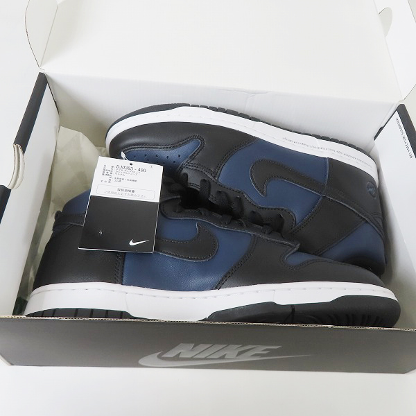 実際に弊社で買取させて頂いたNIKE×FRAGMENT DESIGN/ナイキ×フラグメントデザイン DUNK HI/F ダンクハイ ミッドナイトネイビー DJ0383-400/27.0の画像 8枚目