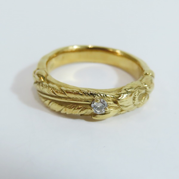 実際に弊社で買取させて頂いたBloody Mary/ブラッディマリー K18 マグノリア/木蓮の花 リング w/1ダイヤ/15号の画像 1枚目