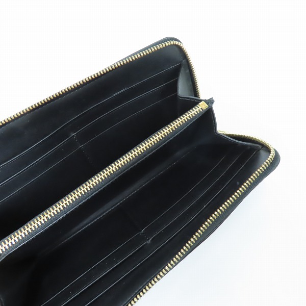 実際に弊社で買取させて頂いたLOEWE/ロエベ アナグラム レザー ラウンドジップ 長財布 ロングウォレット ブラックの画像 3枚目