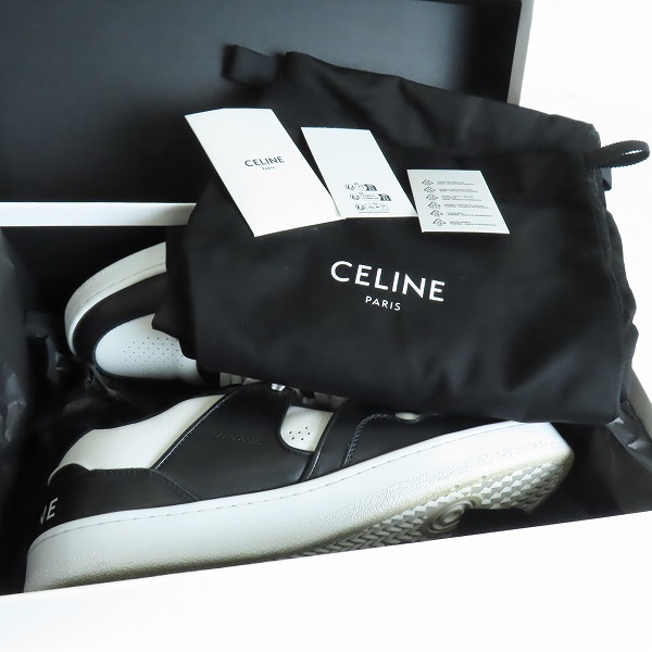 実際に弊社で買取させて頂いたCELINE/セリーヌ CT-04 カーフスキン レースアップ ロースニーカー 346483338C.01WB/41の画像 9枚目