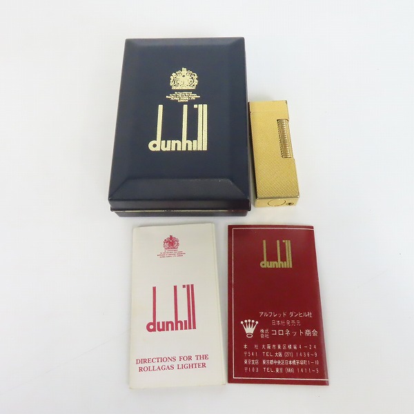 実際に弊社で買取させて頂いたdunhill/ダンヒル サイドローラー ガスライター ゴールドの画像 9枚目