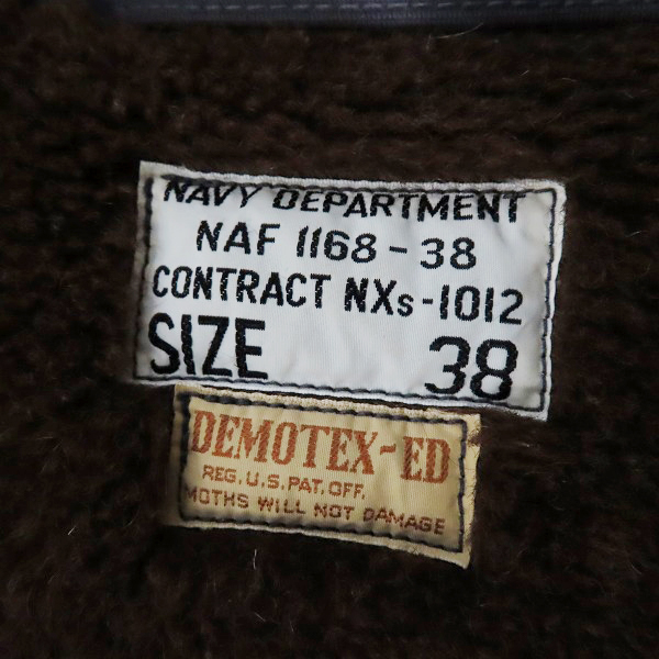 実際に弊社で買取させて頂いたTHE REAL McCOY'S/リアルマッコイズ デッキジャケット NAF1168-38 NXs-1012/38の画像 2枚目