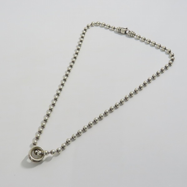 実際に弊社で買取させて頂いたBILL WALL LEATHER/BWL/ビルウォールレザー リングチャーム付き ラージボールチェーン ネックレスの画像 5枚目