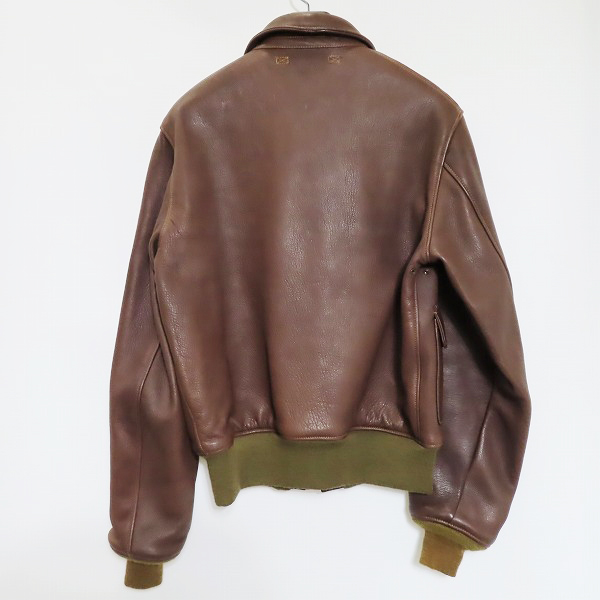 実際に弊社で買取させて頂いたTHE REAL McCOY'S/ザリアルマッコイズ DEERSKIN ディアスキン 鹿革 A2フライトジャケット/40の画像 1枚目