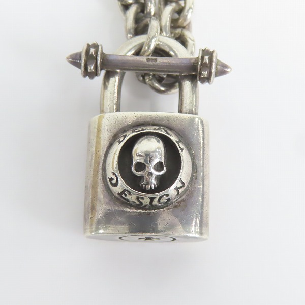 実際に弊社で買取させて頂いたDEAL DESIGN/ディールデザイン スカル メタル パドロック/南京錠 ペンダント/ネックレスの画像 1枚目