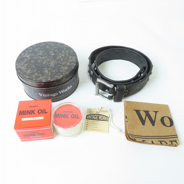 実際に弊社で買取させて頂いたVINTAGE WORKS/ヴィンテージ ワークス スタッズベルト レザーベルトの画像 8枚目