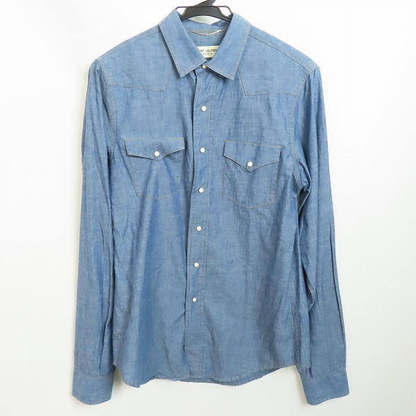 実際に弊社で買取させて頂いたSAINT LAURENT PARIS/サンローランパリ デニム ウエスタンシャツ 345770 YM14V/XS