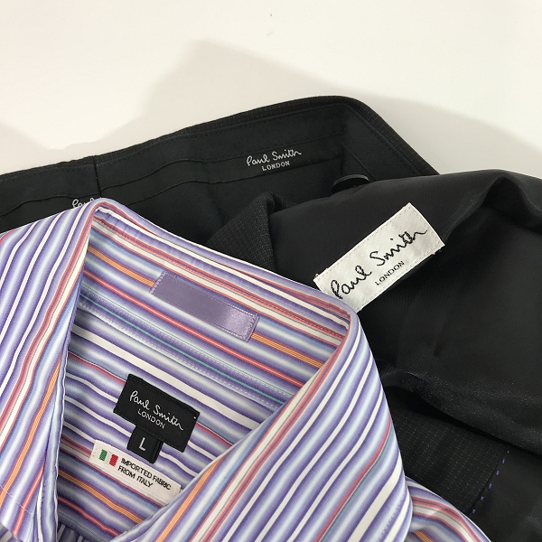 実際に弊社で買取させて頂いた【おまとめ】Paul Smith/ポールスミス ストライプ柄 長袖シャツ/スーツ/セットアップの画像 1枚目