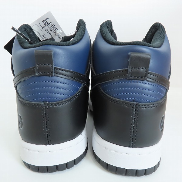 実際に弊社で買取させて頂いた【未使用】NIKE×FRAGMENT DESIGN/ナイキ×フラグメントデザイン DUNK HI/ダンク ハイ ミッドナイトネイビー DJ0383-400/26の画像 1枚目