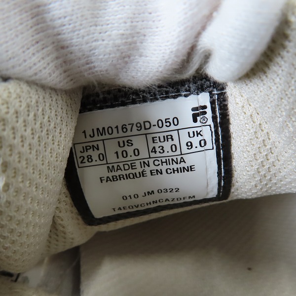 実際に弊社で買取させて頂いたFILA/フィラ ファイヤークラッカー シューズ 1JM01679D-050/28.0の画像 5枚目