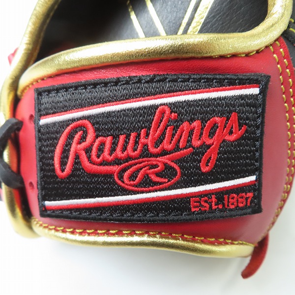 実際に弊社で買取させて頂いたRawlings/ローリングス Hyper tech ハイパーテック 軟式 右投げ オールラウンド グローブ/グラブ GR2HTCN55Wの画像 5枚目