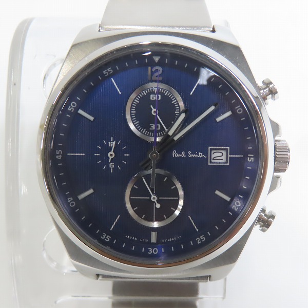 実際に弊社で買取させて頂いたPaul Smith/ポールスミス クロノグラフ 腕時計/クオーツ/0510-S077541