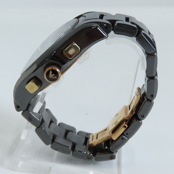実際に弊社で買取させて頂いたEMPORIO ARMANI/エンポリオアルマーニ CERAMICA/セラミカ クロノグラフ  AR-1410 【動作未確認】の画像 1枚目