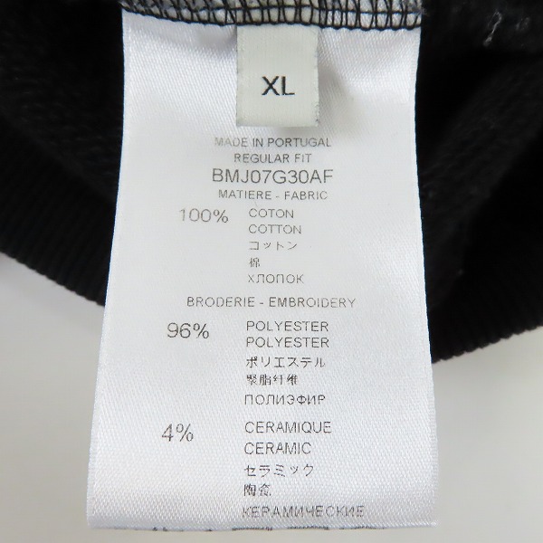 実際に弊社で買取させて頂いた【JPタグ】GIVENCHY/ジバンシィ 21SS エンブロイダリー ビッグロゴ刺繍 パーカー BMJ07G30AF/XLの画像 3枚目