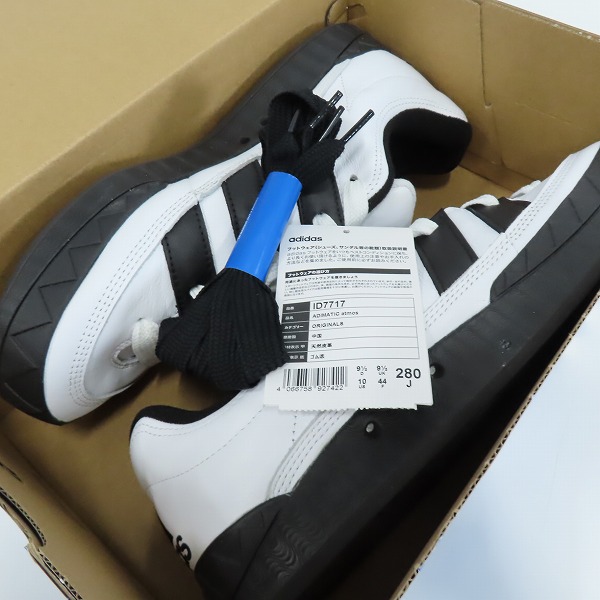 実際に弊社で買取させて頂いたatmos×adidas/アトモス×アディダス Adimatic "White/Black"/アディマティック "ホワイト/ブラック" ID7717/28の画像 7枚目