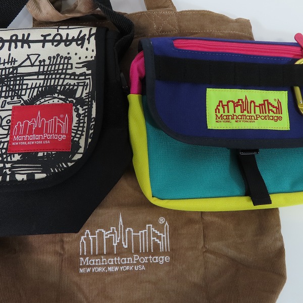 実際に弊社で買取させて頂いたManhattan Portage/マンハッタンポーテージ アート ショルダーバッグ/ポーチ/コーデュロイ トートバッグ 3点セットの画像 6枚目