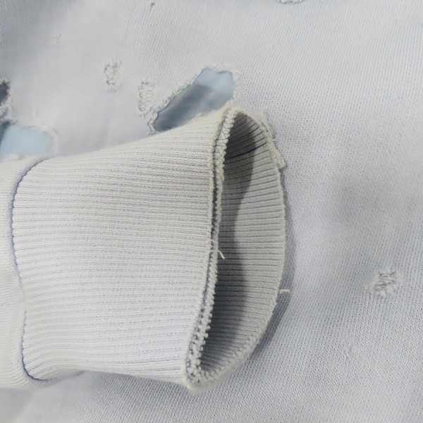 実際に弊社で買取させて頂いた【JPタグ】GIVENCHY/ジバンシィ デストロイ ロゴプリントスウェットトレーナー BW700E3014/Mの画像 5枚目