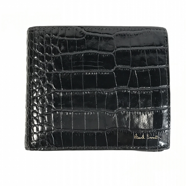 実際に弊社で買取させて頂いたPaul Smith/ポールスミス  クロコ型押し レザー 二つ折り財布