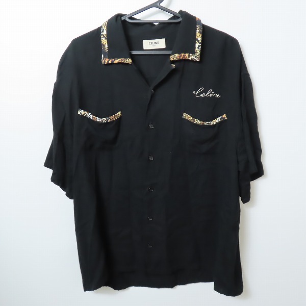 実際に弊社で買取させて頂いたCELINE/セリーヌ  22AW ロゴ刺繍ボーリング半袖シャツ メンズ 2C831171S/36