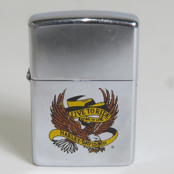 実際に弊社で買取させて頂いたZIPPO/ジッポー HARLEY DAVIDSON/ハーレーダビッドソン LIVE TO RIDE イーグル 1991年製