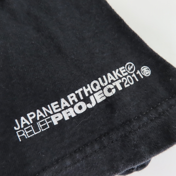 実際に弊社で買取させて頂いたSTUSSY×FRAGMENT DESIGN/ステューシー×フラグメントデザイン 東日本大震災チャリティ 半袖Tシャツ/Mの画像 6枚目