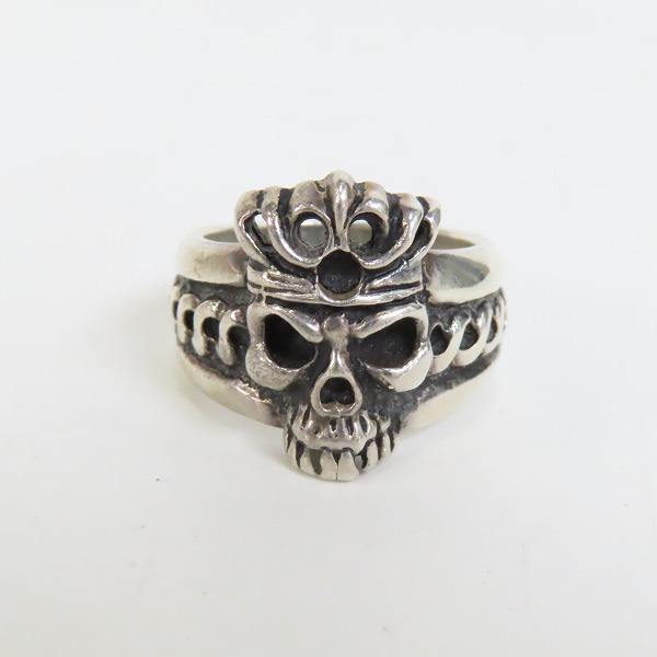 実際に弊社で買取させて頂いた【ギャラ付き】LEATHERS&TREASURES/レザーズ＆トレジャーズ クラウン スカル リング 18-18.5号の画像 1枚目