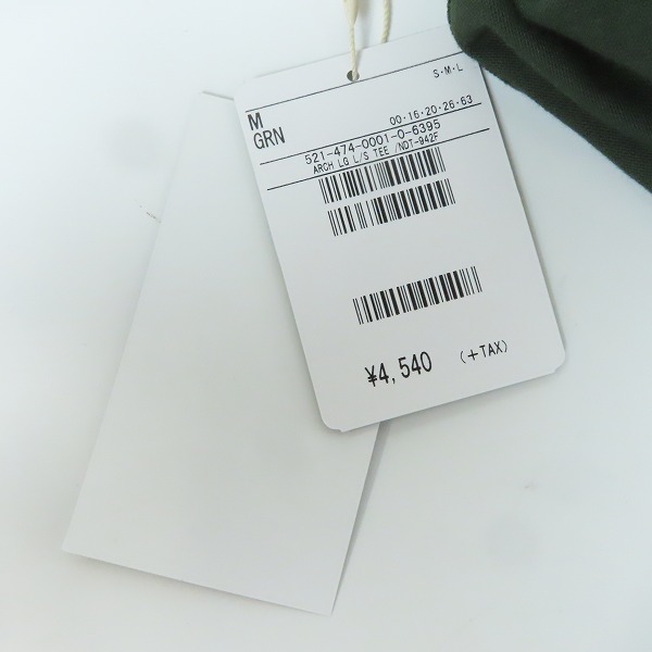 実際に弊社で買取させて頂いた【未使用】NUMBER (N)INE DENIM × FREAK'S STORE/ナンバーナイン×フリークスストア ARCH ロゴバックプリントTシャツ/Mの画像 6枚目