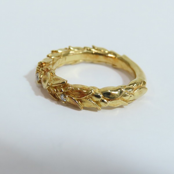 実際に弊社で買取させて頂いた【ギャラ付】Bloody Mary/ブラッディマリー K18 Snow drop リング w/ダイヤモンド 13号の画像 2枚目