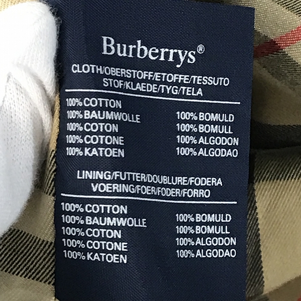 実際に弊社で買取させて頂いたBurberry's/バーバリーズ ノバチェック ステンカラーコート/50の画像 5枚目