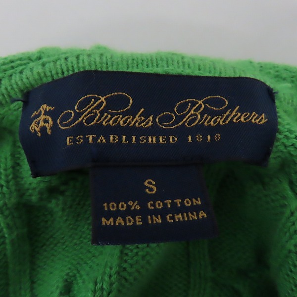 実際に弊社で買取させて頂いたBROOKS BROTHERS/ブルックス ブラザーズ ケーブルニット パーカー/Sの画像 2枚目