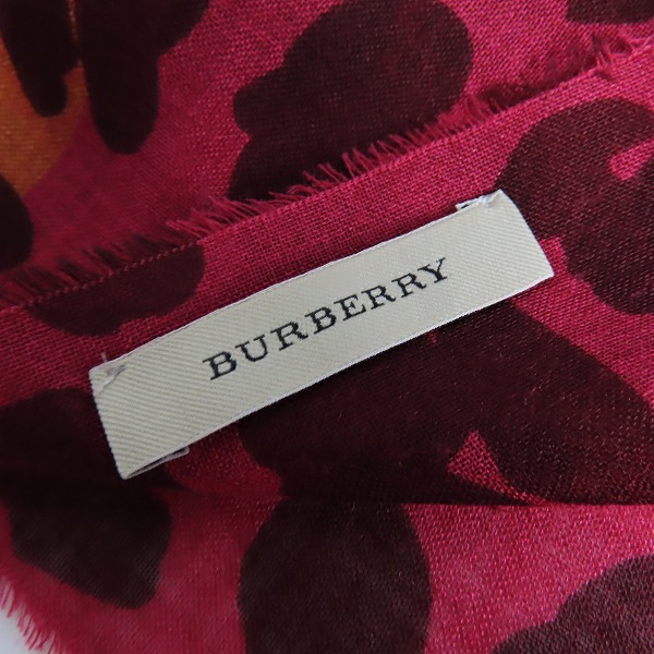 実際に弊社で買取させて頂いたBURBERRY/バーバリー レオパード/チェック柄 ストールの画像 1枚目