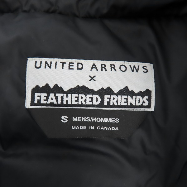 実際に弊社で買取させて頂いたUNITED ARROWS×FEATHERED FRIENDS/ユナイテッドアローズ×フェザードフレンズ ダウンベスト ブルー Sの画像 2枚目