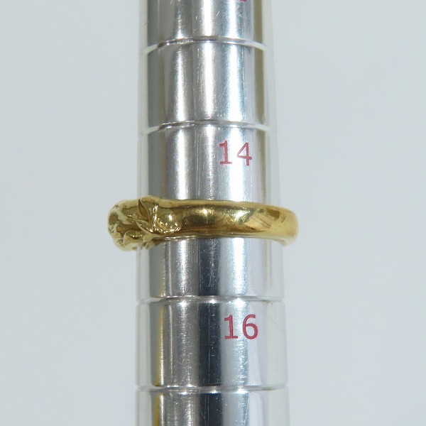 実際に弊社で買取させて頂いたBloody Mary/ブラッディマリー K18 マグノリア/木蓮の花 リング w/1ダイヤ/15号の画像 8枚目