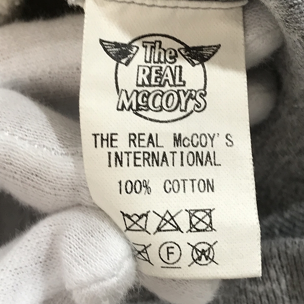 実際に弊社で買取させて頂いたTHE REAL McCOY/リアルマッコイズ スウェット プルオーバーパーカー グレー/Mの画像 3枚目