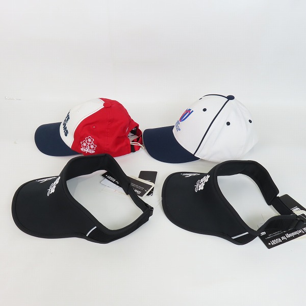 実際に弊社で買取させて頂いた【未使用】canterbury/カンタベリー ラグビー サンバイザー/キャップ 帽子 4点セットの画像 1枚目