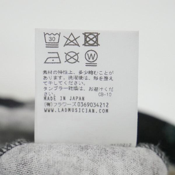 実際に弊社で買取させて頂いたLAD MUSICIAN/ラッドミュージシャン SUPER BIG T-SHIRT/フラワープリント スーパービッグTシャツ 2117-719の画像 4枚目