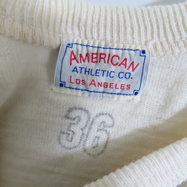 実際に弊社で買取させて頂いたTHE REAL McCOY’S/ザリアルマッコイズ AMERICAN ATHLETIC 吊り編み US.ARMY フロッキー 半袖 Tシャツ 36の画像 2枚目