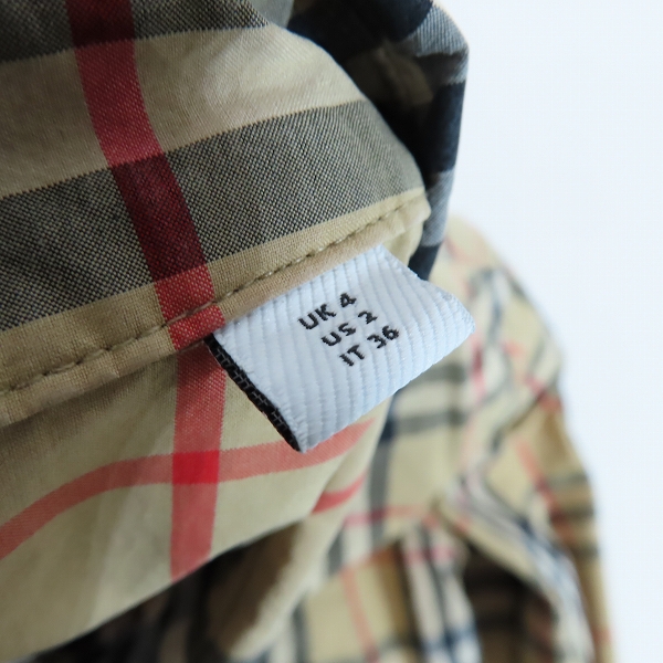 実際に弊社で買取させて頂いたBURBERRY/バーバリー ヴィンテージノバチェック シャツ 8022797/36の画像 5枚目