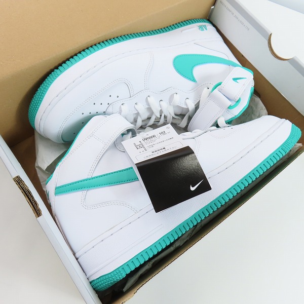 未使用】NIKE/ナイキ AIR FORCE 1 MID 07 White/Clear Jade エア