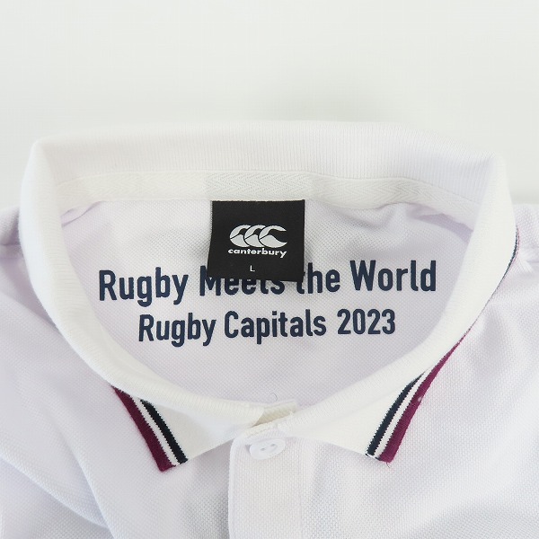 実際に弊社で買取させて頂いた【未使用】canterbury/カンタベリー S/S RUGGER POLO ショートスリーブラガーポロ RA33044 Lの画像 2枚目