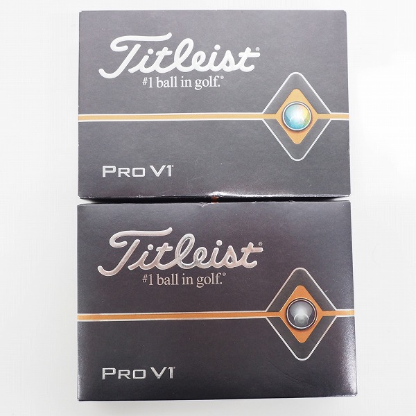 実際に弊社で買取させて頂いた 【未使用/オウンネーム】Titleist/タイトリスト PRO V1 ゴルフボール ホワイト 2ダースの画像 2枚目