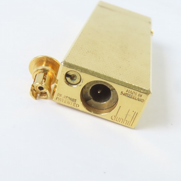 実際に弊社で買取させて頂いたdunhill/ダンヒル サイドローラー ガスライター ゴールドカラーの画像 2枚目