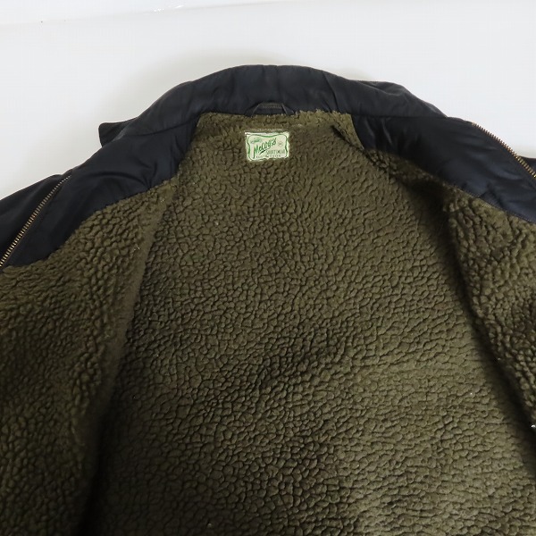 実際に弊社で買取させて頂いたTHE REAL McCOY'S/リアルマッコイズ BUCO/ブコ ワッペン ジャケット 裏ボア Mの画像 9枚目