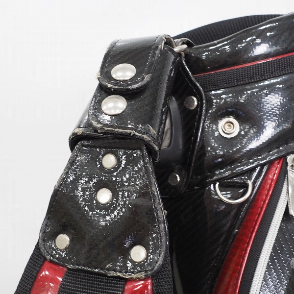 実際に弊社で買取させて頂いた【使用感有り】Titleist/タイトリスト CB410 9.5型 4分割キャディバッグ ブラック の画像 4枚目