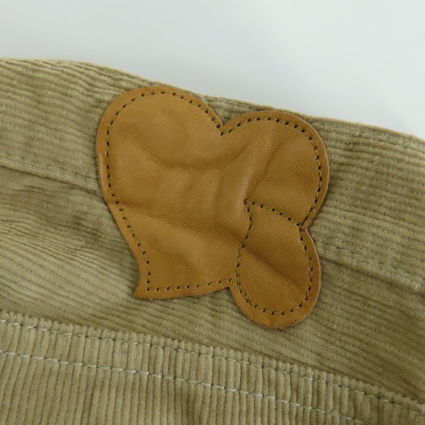 実際に弊社で買取させて頂いたNUMBER (N)INE/ナンバーナイン レザーパッチ コーデュロイパンツ/2の画像 5枚目