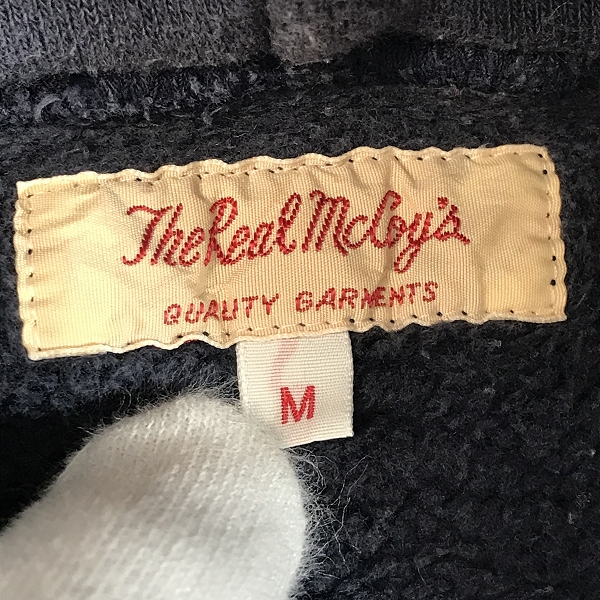 実際に弊社で買取させて頂いたTHE REAL McCOY/リアルマッコイズ スウェット プルオーバーパーカー ネイビー/Mの画像 2枚目