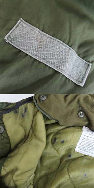実際に弊社で買取させて頂いたUS.ARMY/米軍 M-65 ヴィンテージ キルティングライナーコート/モッズコート 8415-00-782-3004/Mの画像 6枚目