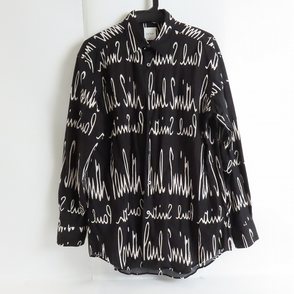 実際に弊社で買取させて頂いたPaul Smith/ポール スミス ロゴ総柄 長袖 シャツ PF-WR-77048/L