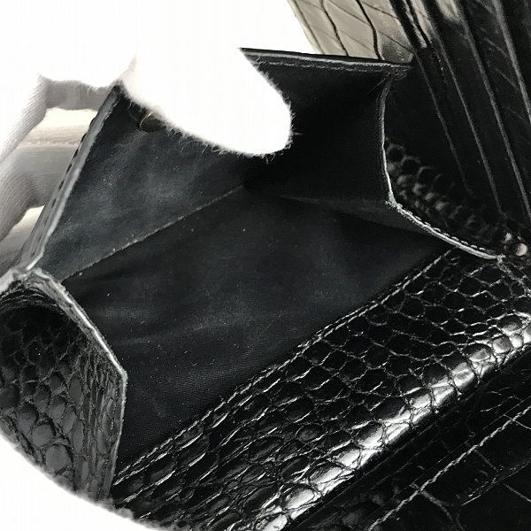 実際に弊社で買取させて頂いたPaul Smith/ポールスミス  クロコ型押し レザー 二つ折り財布の画像 6枚目