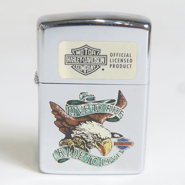 実際に弊社で買取させて頂いたZIPPO/ジッポー HARLEY DAVIDSON/ハーレーダビッドソン LIVE TO RIDE イーグル 1993年製